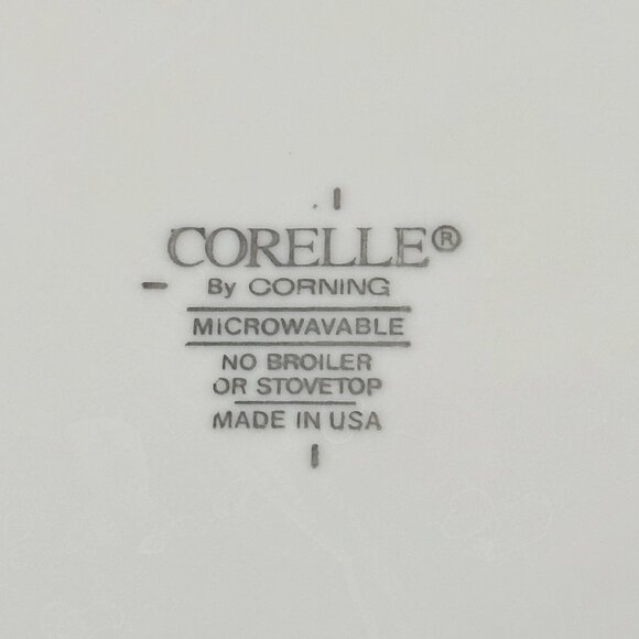 Corelle Abundance Soup Cereal Coupe Bowls Set of 4 Blue Burgundy Trim VTG 1990s - Picture 5 of 6